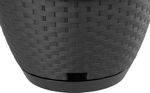 Planter RATOLLA Round W 240, hanging, Anthracite, with saucer, with hanger