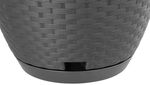 Planter RATOLLA Round W 240, hanging, Brown, with saucer, with hanger