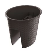 Planter RATOLLA Railing Oval 300, Brown, for railing