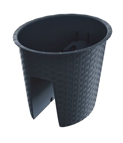 Flower pot RATOLLA Railing Oval 300, antracit