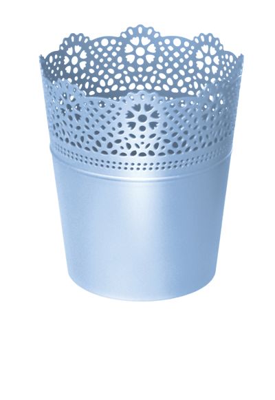 Flower pot LACE 160 mm, blue