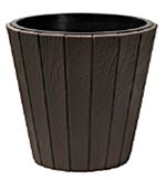 Planter WOODE 490, with insert, 54 L, Brown