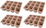 Seedling Tray Strend Pro Herrison P1002, paper, 12 cells, pack of 4 pcs, 210x170x45 mm
