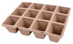 Seedling Tray Strend Pro Herrison P1002, paper, 12 cells, pack of 4 pcs, 210x170x45 mm