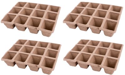 Seedling tray Herrison P1002, paper, 12 transparencies, 21x17x4,5 cm, 1pack. 2 pcs