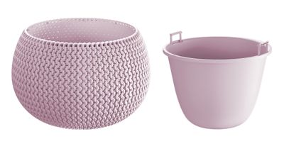 Flower pot SPLOFY Bowl 290x195 mm, light berry