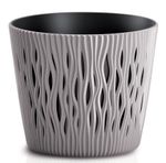 Planter SANDY Round 190, with insert, 158x138 mm, Mocha