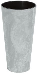 Virágcserép betéttel TUBUS Slim Beton, 250x475 mm, beton hatású