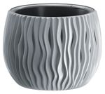 Virágcserép betéttel SANDY Bowl 240, 238x161 mm, szürke