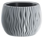 Planter SANDY Bowl 240, with insert, 238x161 mm, Grey