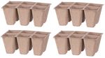 Seedling Tray Strend Pro Herrison P1108, paper, 6 cells, pack of 4 pcs