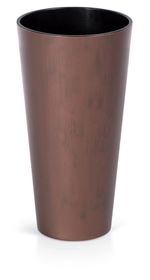 Planter TUBUS Slim Corten, with insert, 400x762 mm, copper look
