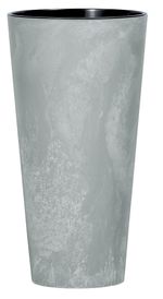 Virágcserép betéttel TUBUS Slim Beton, 400x762 mm, beton hatású
