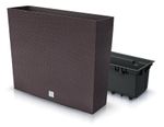 Planter RATO Case, with insert, 580x180x498 mm, Brown
