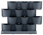 Planter Garden Floor Vertical, 685x190x546 mm, vertical, cascade, Anthracite