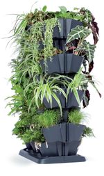 Virágcserép CASCADE Garden 685 x 190 x 546 mm, függőleges, kaszkád, antracit