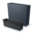 Kvetináč URBI Case 580x180x498 mm, sivý, vložka