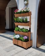 Planter Strend Pro, vertical, raised bed, 4-tier, with wheels, 85x45x147 cm