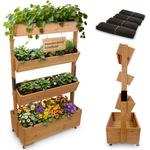 Planter Strend Pro, vertical, raised bed, 4-tier, with wheels, 85x45x147 cm