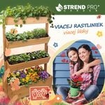 Planter Strend Pro, vertical, raised bed, 4-tier, with wheels, 85x45x147 cm