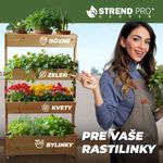 Planter Strend Pro, vertical, raised bed, 4-tier, with wheels, 85x45x147 cm