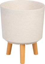 Planter Strend Pro, White Weathered Finish color, 24.5x24.5x31 cm