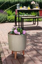 Planter Strend pro, Bamboo fiber color, 30x30x37 cm