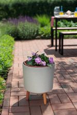 Planter Strend pro, White Weath Finish color, 30x30x37 cm
