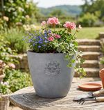 Kvetináč Strend Pro, farba sivá, 28,5x26 cm