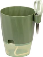 Planter Strend Pro, with scissors, Green color, 15.5x12.5x16 cm