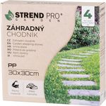 Set of 4 garden paths with stone effect, PP, 30x30, gray color