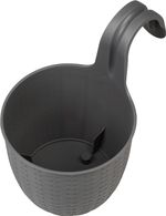 Függő virágcserép Strend pro, PP, 26x18x24,5 cm, szürke színű