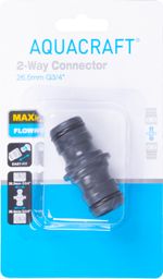 Connector AQUACRAFT® 550916, MAX-Flow, 3/4", for garden hose