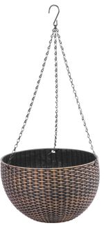 Flowerpot Strend Pro Modern, hanging, gold, 26x16 cm, with chain and hanger
