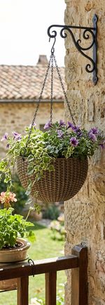 Planter Strend Pro Modern, hanging, Gold, 26x16 cm, with chain and hanger