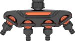 Splitter Strend Pro Garden, connector, garden, 4-way, with valves