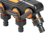 Splitter Strend Pro Garden, connector, garden, 4-way, with valves