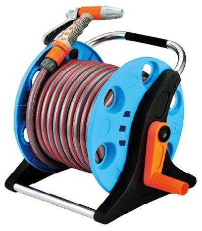 Hose reel + hose + gun + adaptor 20m / 1/2" Strend Pro