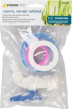 Strend Pro szelep, kerti, 3/4", 16 mm, IBC tartályhoz való reduktorral, PVC