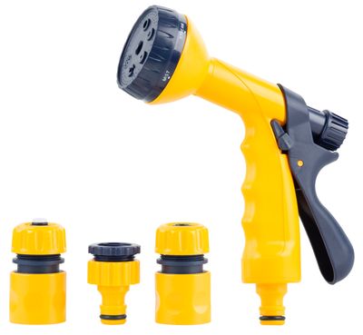 Spray gun set 6 patterns Strend Pro, (2x connector+1x tap adaptor)