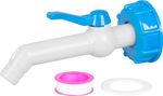 Strend Pro szelep, kerti, 3/4"- 45°, 193 mm, IBC tartályhoz való reduktorral, PVC