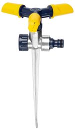 3-arm PVC Revolving Sprinkler DY1014Z with galvanized spike