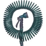 Hose TY9515, length 15 m, watering set, connectors + spray gun, spiral, garden