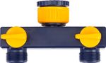 Splitter DY8003, 2-way connector, garden, for hose, with valves