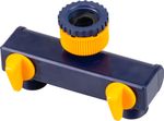 Splitter DY8003, 2-way connector, garden, for hose, with valves