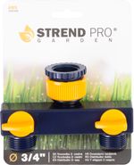 Splitter DY8003, 2-way connector, garden, for hose, with valves