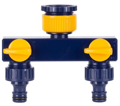 Elosztó Strend Pro Garden TS3017, 2-utas csatlakozó, kerti, szelepekkel