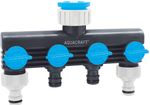 Elosztó AQUACRAFT® 550634, Prémium, 4-utas, Multi E, kerti, tömlőhöz