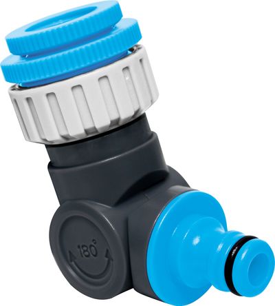 Adaptér AQUACRAFT® 550342, kĺbový,  1/2"-3/4"-1", 360, 180, samec, na záhradnú hadicu