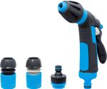 Öntözőkészlet AQUACRAFT® 740531, Comfort, kerti, tömlőhöz, pisztoly 2x mintával, STOP csatlakozó 1/2